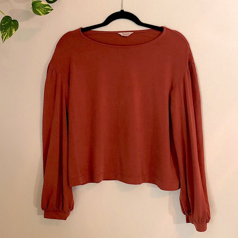 Madewell long sleeve, wide sleeves, burnt Orange